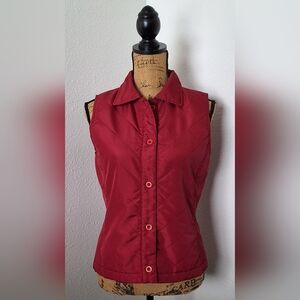 Geoffrey Beene Quilted Sleeveless Button-Front Vest Top